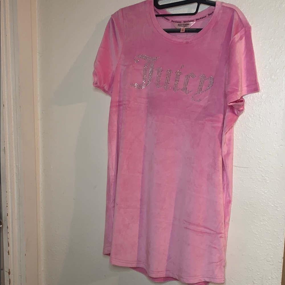 NEW Juicy Couture Pink T-Shirt with Rhinestone Logo